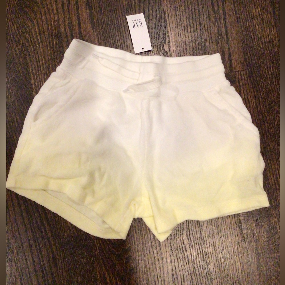 GAP - Kids Yellow/White faded Towel Terry Shorts